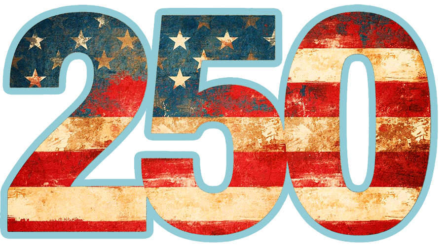 american flag 250th anniversary logo